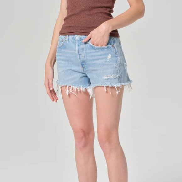 AGOLDE Parker Vintage Cut Off Jean Shorts- Size 28 - Picture 1 of 14